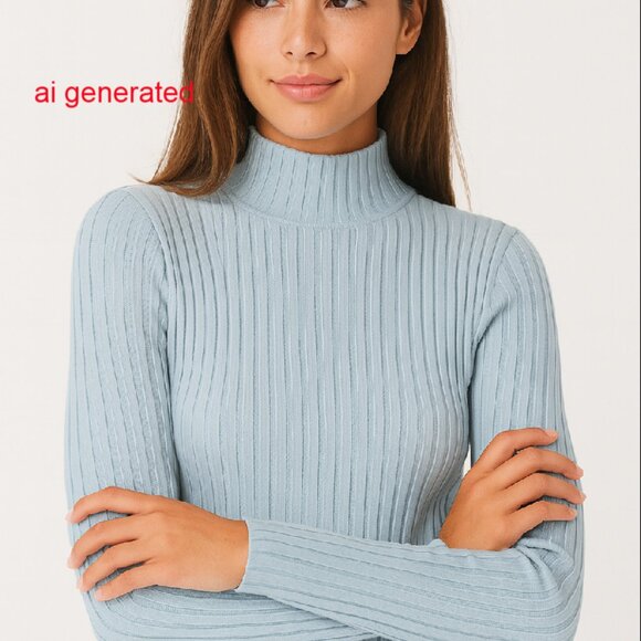 Silk High Neck Turtleneck Sweater Size XL New w/tags - Picture 2 of 8